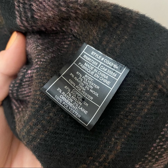 Cupcakes & Cashmere Stevie Wool Blend Zip Up Blanket Coat Jacket Cape Size Small - Picture 7 of 10